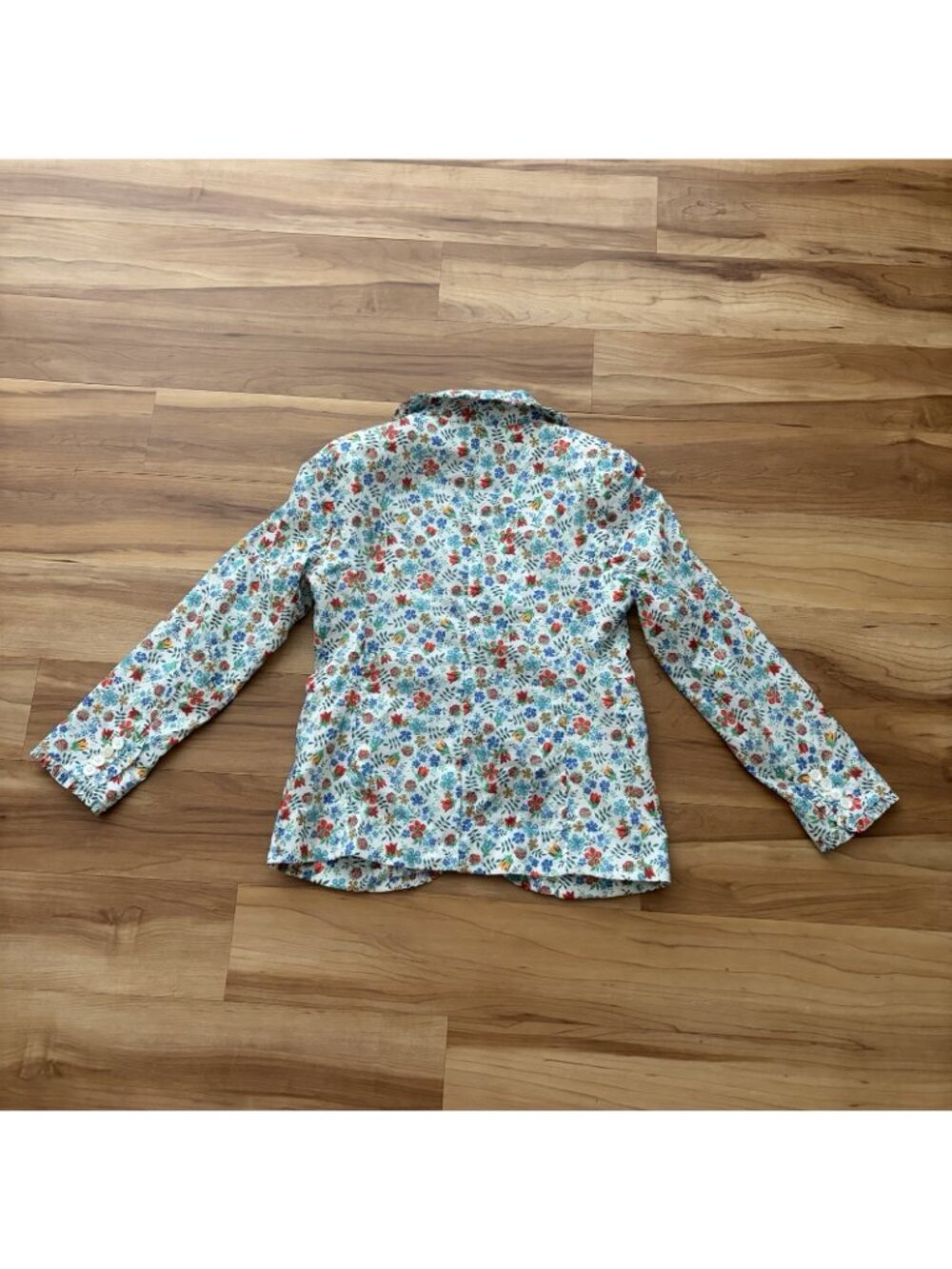 J Crew Womens Jacket Liberty Art Fabrics Ruffled Edenham Blazer Size 4P Floral - Picture 8 of 10